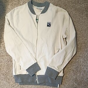 Puma Off-White and Gray Track Jacket